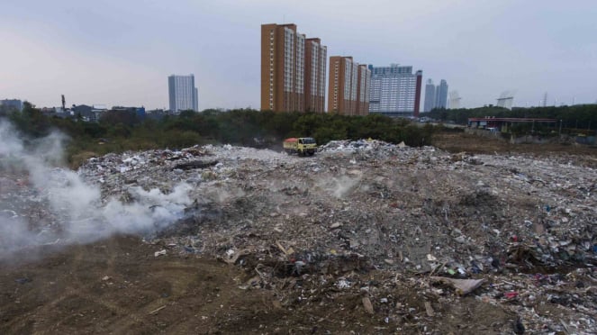 Condiciones de basura en Yakarta