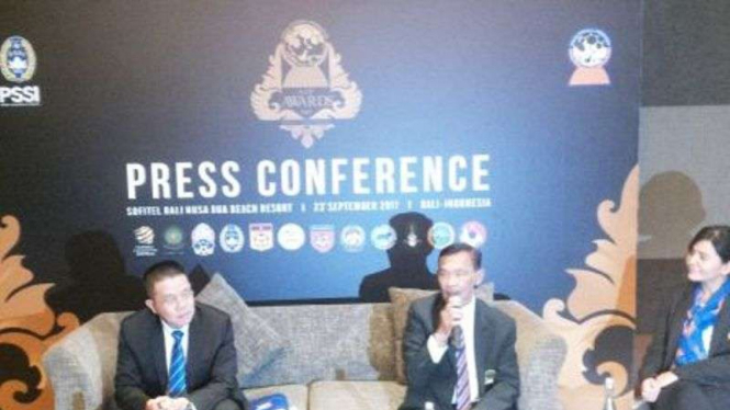 Konferensi pers pertemuan AFF di Bali, 23/9/2017.