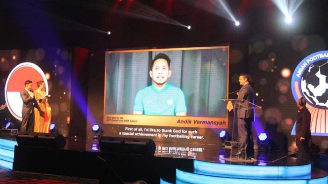 Andik Vermansyah dalam acara AFF Night Award