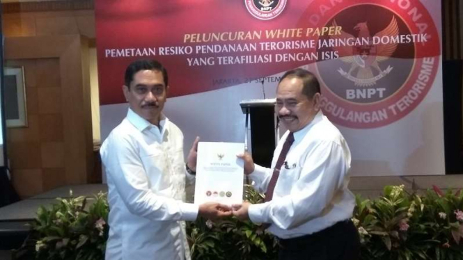 Kepala BNPT Komjen Pol Suhardi Alius bersama Kepala PPATK Kiagus Ahmad Badarudin