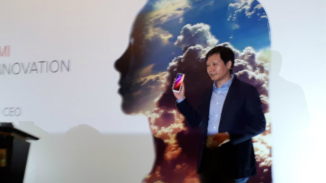 Pendiri dan Chief Executive Officer Xiaomi, Lei Jun di Jakarta.