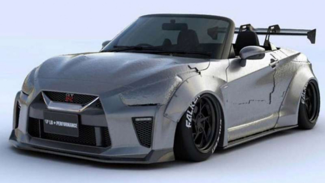 Daihatsu Copen disulap jadi GT-R