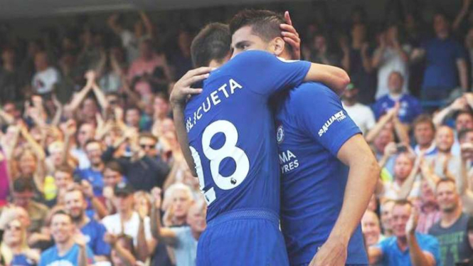 Pilar Chelsea, Alvaro Morata dan Cesar Azpilicueta