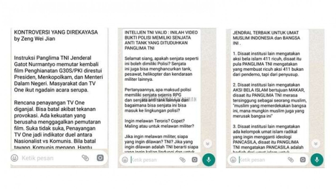  Tampilan berita tak terverifikasi yang sempat ditayangkan di laman resmi Kodam VI Mulawarman Kalimantan Timur yang kahirnya dicabut, Jumat (29/9/2017)