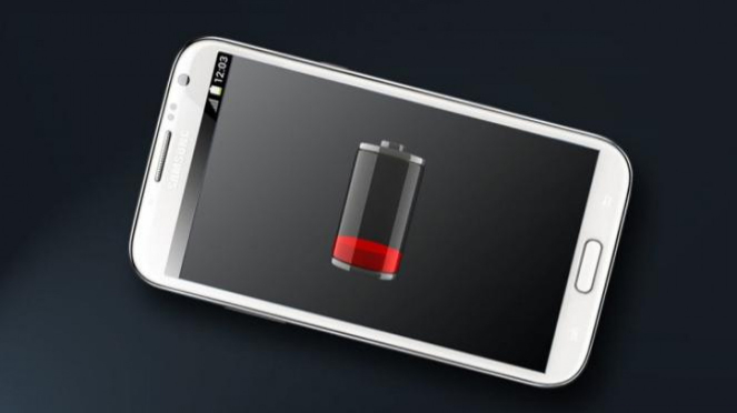 Ilustrasi ponsel kehabisan baterai.
