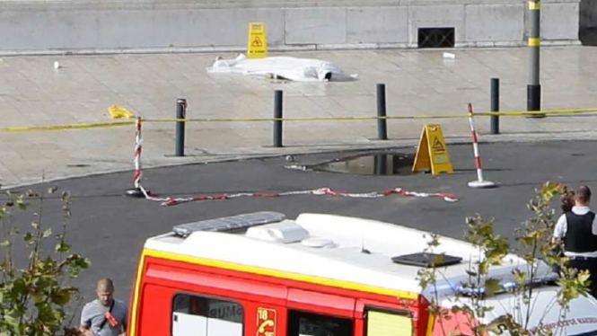 Mayat pelaku penembakan dua gadis di Marseille, Perancis.