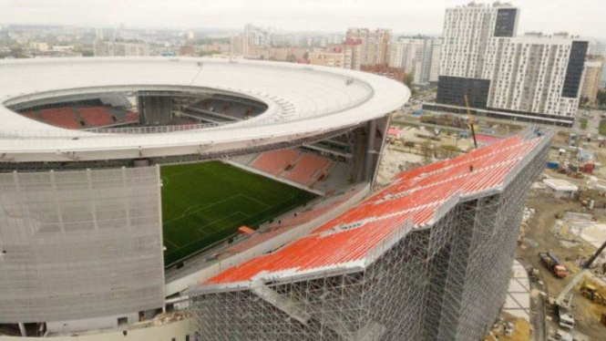 Penampakan salah satu stadion di Rusia untuk Piala Dunia 2018