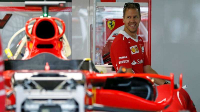Sebastian Vettel, pembalap F1 tim Ferrari