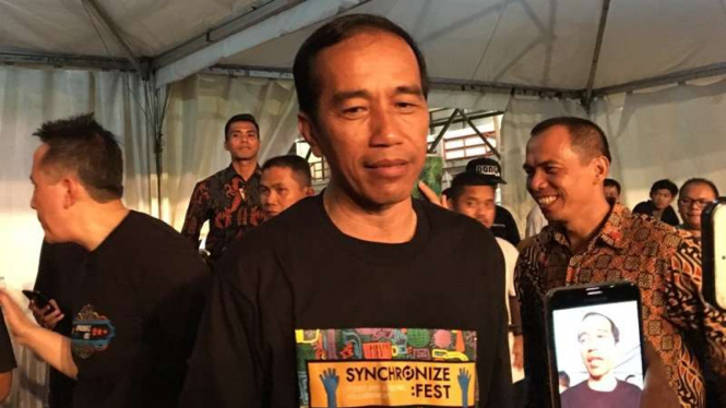 Presiden Jokowi di Synchronize Festival 2017
