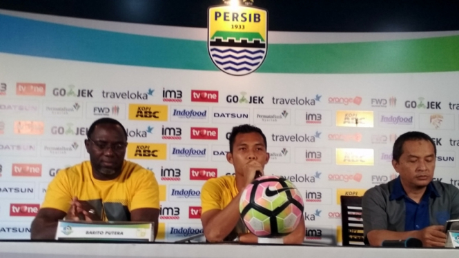 Konferensi pers Barito Putera jelang menantang Persib Bandung.