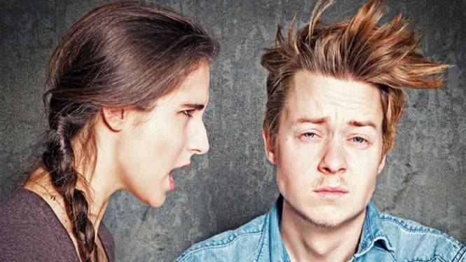 Ilustrasi wanita marah pada pasangan.