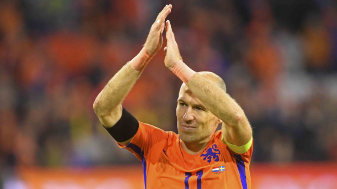 Kapten Timnas Belanda, Arjen Robben.