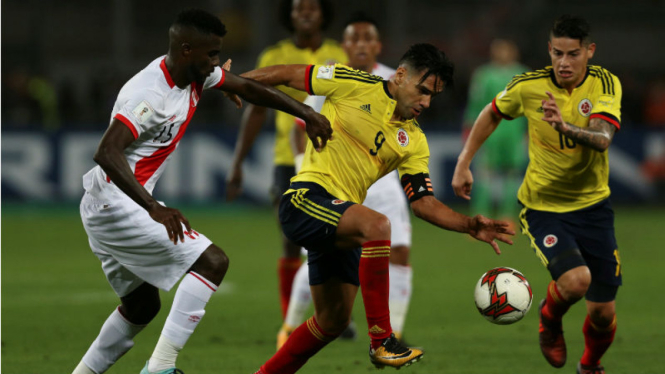 Duel Peru versus Kolombia