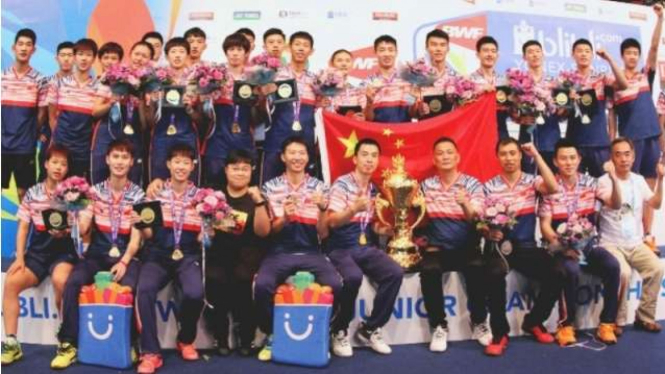 Tim muda China juarai ajang beregu BWF World Junior Championships 2017