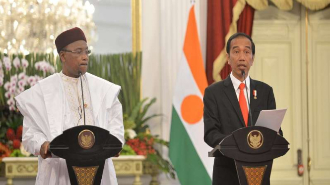 Presiden Joko Widodo dan Presiden Republik Niger Issoufou Mahamadou 