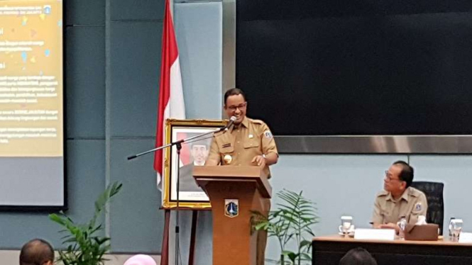 Gubernur DKI Jakarta Anies Baswedan di Balai Kota DKI