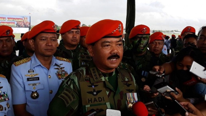 Kepala Staf TNI AU Marsekal Hadi Tjahjanto di HUT Kopaskhas