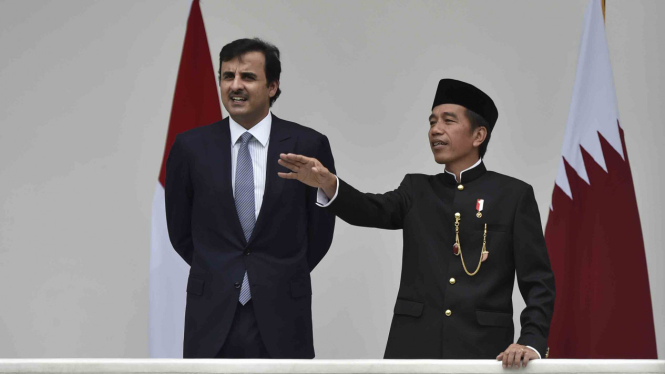 Presiden Jokowi Ajak Emir Qatar Tanam Pohon dan Keliling Istana Bogor