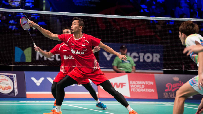 Ganda Putra Indonesia, Mohammad Ahsan dan Rian Agung Saputro di Denmark Open 