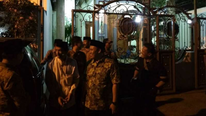 Rumah tempat pertemuan kiai pendukung Khofifah di Surabaya, Jawa Timur, pada Kamis malam, 19 Oktober 2017.
