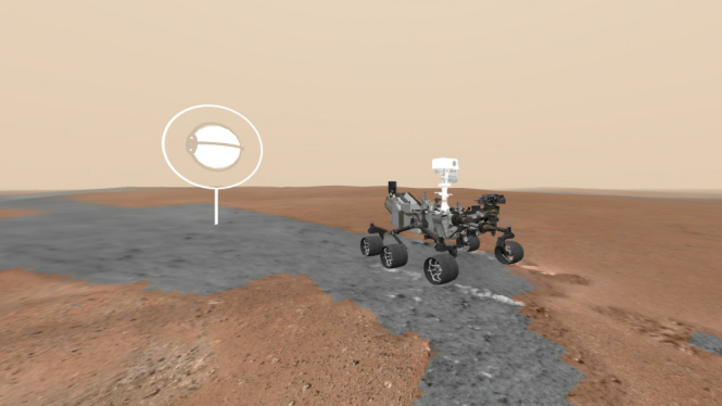 Permukaan Mars dalam peta Access Mars