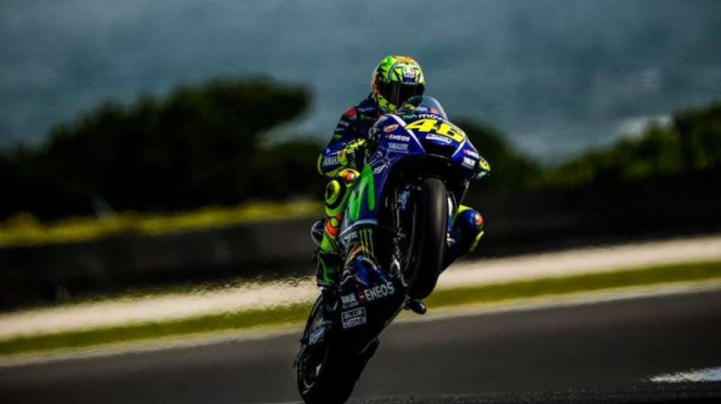 Pembalap Yamaha, Valentino Rossi.