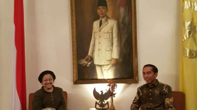 Pertemuan Jokowi dan Mega di Istana Batu Tulis, Bogor.
