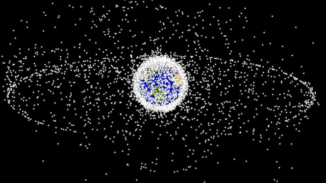 Ilustrasi sampah antariksa