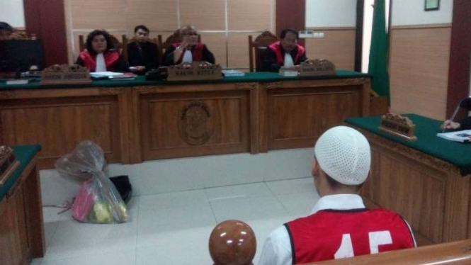 Sidang kasus penembakan Italia di PN Tangerang, Senin, 23 Oktober 2017.