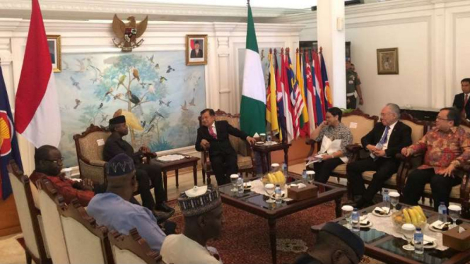 Pertemuan Wapres RI dan Wapres Nigeria.