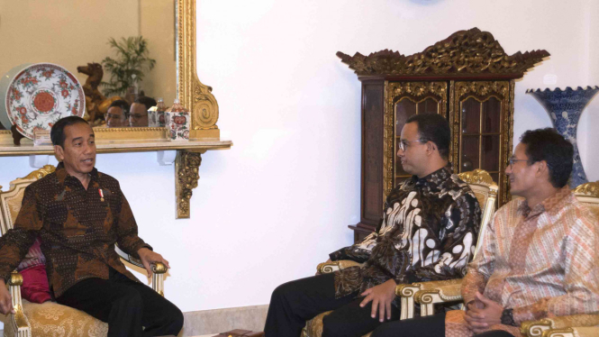 Melihat Pertemuan Anies-Sandi dengan Presiden Jokowi