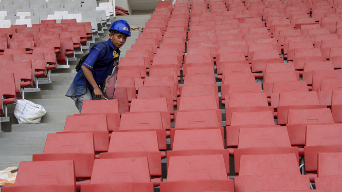 Kursi-kursi di Stadion Utama Gelora Bung Karno