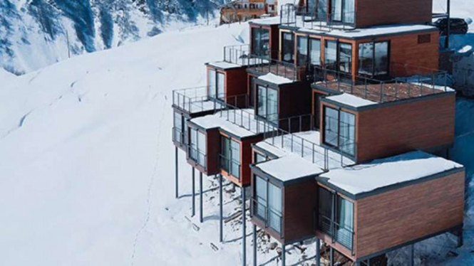 Hotel dengan pemandangan Pegunungan Kaukasus, The Quadrum Ski and Yoga Resort
