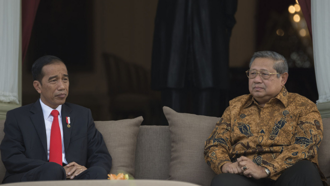 Presiden Joko Widodo dan Presiden Ke-6 RI Susilo Bambang Yudhoyono 