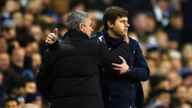 Jose Mourinho (kiri) dan Mauricio Pochettino