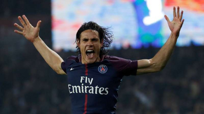 Penyerang Paris Saint-Germain (PSG), Edinson Cavani