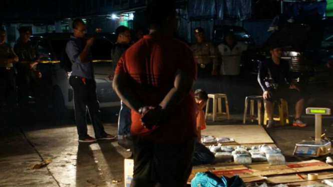 Barang bukti narkotika yang disita di Gebang Raya, Priuk, Kota Tangerang.