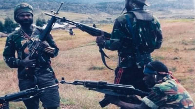 Ilustrasi kelompok bersenjata di Papua.