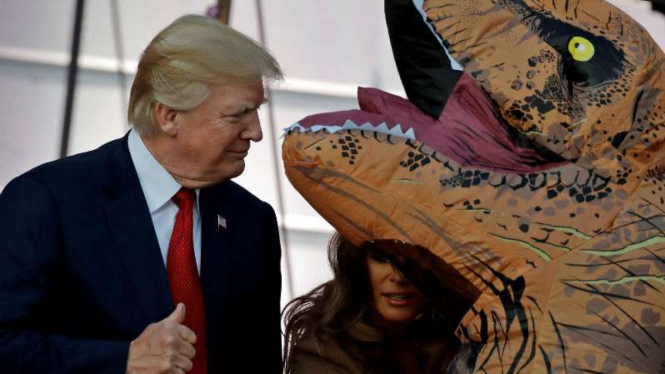 Halloween dengan Presiden Donald Trump di Gedung Putih