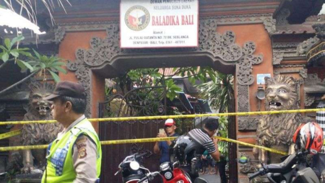 Rumah Wakil Ketua DPRD Bali yang digerebek polisi, Sabtu, 4 November 2017.