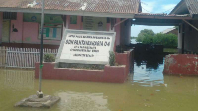 Rob menerjang SD di Kecamatan Muara Gembong, Kabupaten Bekasi