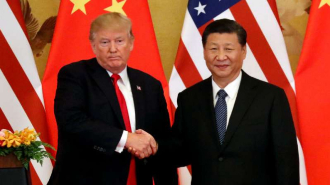 Presiden China Xi Jinping dan Presiden Amerika Serikat Donald Trump