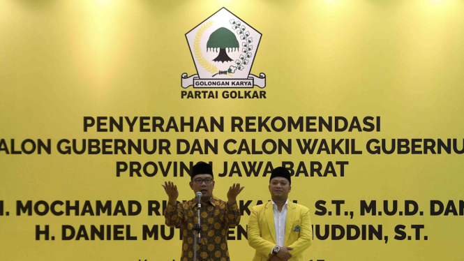Golkar saat deklarasi dukung Ridwan Kamil di Pilgub Jabar 2018.