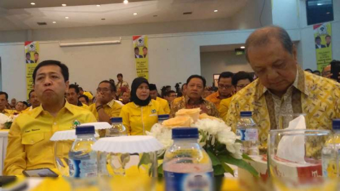 Ketua Umum Partai Golkar Setya Novanto saat diklarasi dukungan Ridwan Kamil