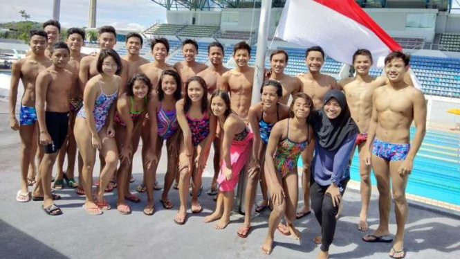 Tim renang Indonesia di ajang 41th SEA Age Group Swimming Championship 2017