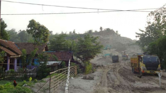 Lokasi tambang ilegal di wilayah Kecamatan Cimarga, Banten.