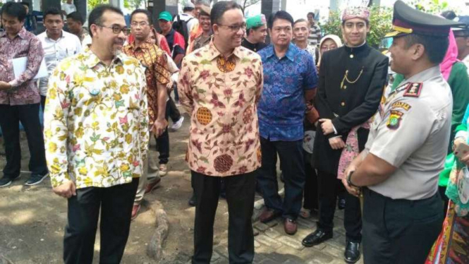 Gubernur DKI Jakarta, Anies Baswedan, kunjungi Pulau Pramuka.