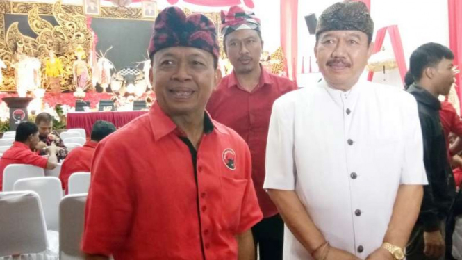 Calon Gubernur Bali dari PDIP, I Wayan Koster dan Tjokorda Artha Ardana.
