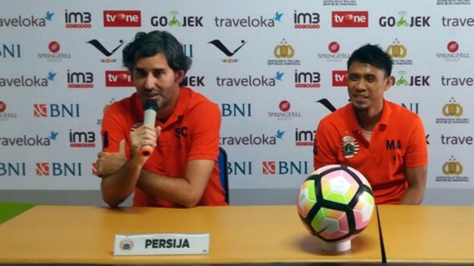 Konferensi pers Persija jelang lawan Bhayangkara FC