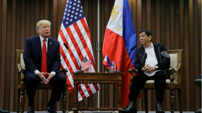 Presiden AS Donald Trump dan Presiden Filipina Rodrigo Duterte
